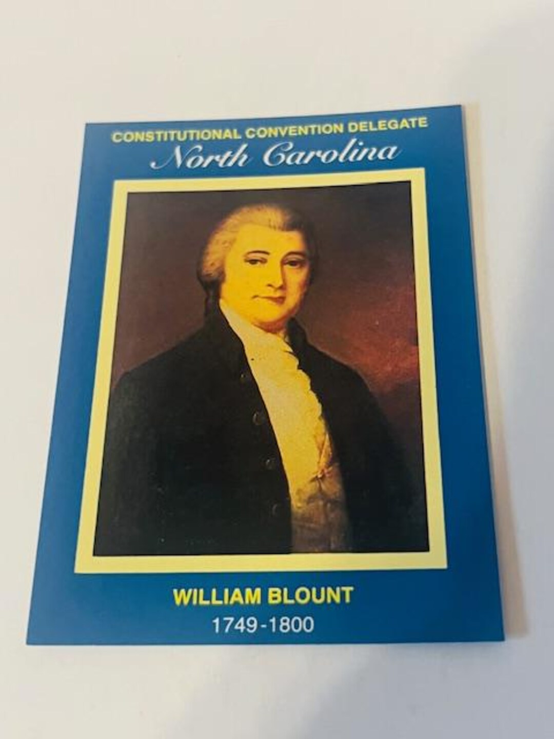 Deligate Card Delegate Card Constitutional Convention 1787 Politics William Blount N ...