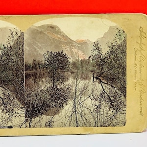 STEREOVIEW SEPIA PHOTOGRAPH antique photo picture americana vintage vtg usa ephemera us made 1897 niagara falls new york ny north south dome