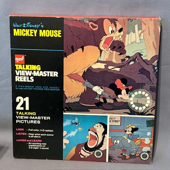 Vintage Mickey Mouse Talking View-master Reels GAF Box Set 1958