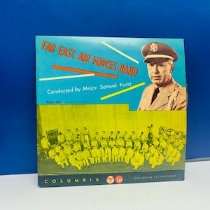 VINYL RECORD VINTAGE 33 rpm music album lp vtg cover sleeve mcm Far East Air Forces Band Samuel Kurtz military