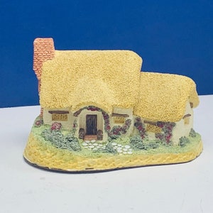 DAVID WINTER COTTAGE vintage figurine statue sculpture vtg great britain england house Hine 1980 Rose