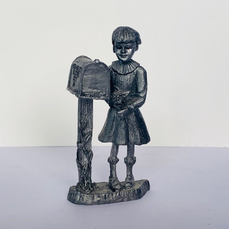 Michael Ricker Pewter Figurine Vtg Signed Sculpture Metal Etsy