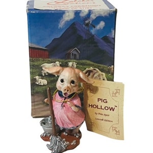 Pig Hollow Figurine Calabar Pete Apsit vtg hog piglet anthropomorphic #12 Pepper