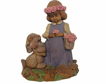 Tom Clark Stone clay figurine sculpture signed Gnome Bright Beautiful bunny girl