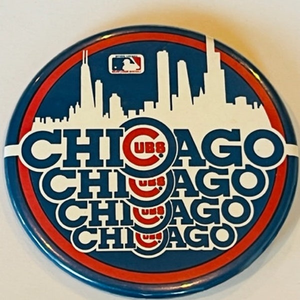 Chicago Cubs Baseball MLB Button Pinback Pin vtg Sosa Ernie Banks Sandberg Grace