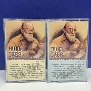 Fitas cassete música vtg conjunto lote misto 2 vintage country western honky tonk clássicos Burl Ives balada mágica