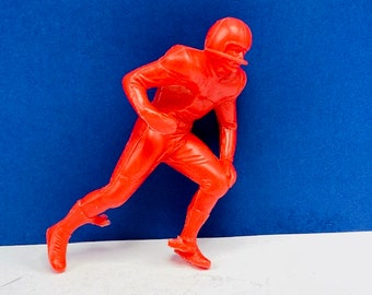 LOUIS MARX FOOTBALL 1969 vintage plastic molded action figure collectible 4 inch 4" toy sports memorabilia Red running back