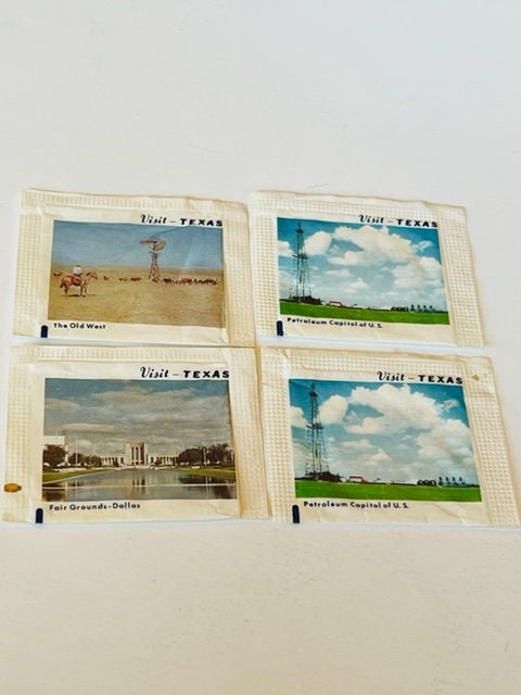 Holly Domino Sugar Packet Lot Ephemera Advertising 1960s Texas Dallas Capitol TX