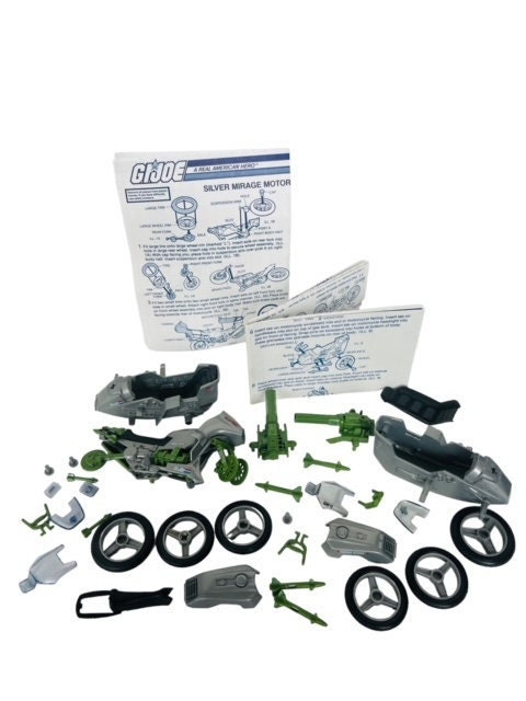 Silver Mirage 1985 Gi Joe Cobra ARAH Figure Vehicle Hasbro COMPLETE instructions