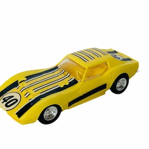 Aurora Model Motoring slot car set parts accessory accessories Yellow #40 race