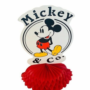 Mickey & Co Mouse Sign vtg Walt Disney paper ruffle decoration figure Contempo