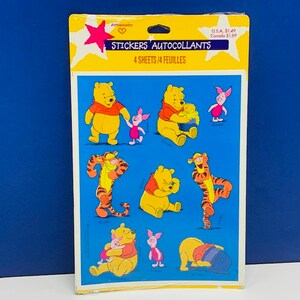 WALT DISNEY DECALS vintage 1980s pegatinas autocollants Hallmark ephemera vtg cleo embajador sellado nuevo Winnie Pooh Tigger Piglet