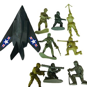 Toy soldier vtg military figure army men mpc mee marx plastic LOT Stealth ww1 us