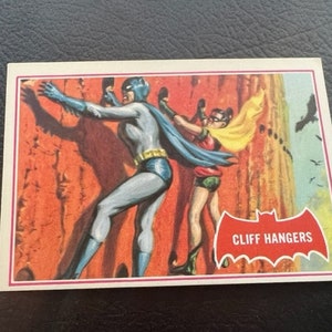Batman Robin Joker Karte 1966 Periodische Topps DC Comics 36A Cliff Hanger Gotham