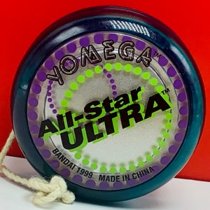 YOYO VINTAGE TOY yo-yo vtg yo retro pop culture street sports collectible all star ultra bandai 1999 yomega purple blue neon green