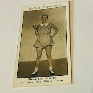 WD HO Wills Cigarette Tobacco 1937 Cartes à collectionner Les stars du cinéma Beatrice Lillie Are