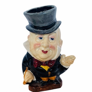Burgess Burleigh toby mug cup jug figurine Mr Micawber Charles Dickens Oliver Twist England 1960s