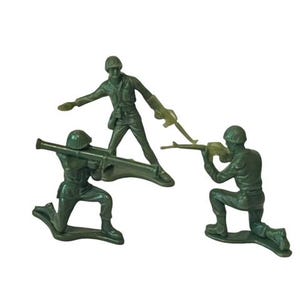 Toy Soldier vtg Military figure army men mpc mee marx plastic LOT Bazooka M-16