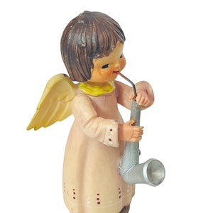 Anri Ferrandiz Italy Hand Carved Figurine Vtg Signed RARE Angel Saxophone Horn