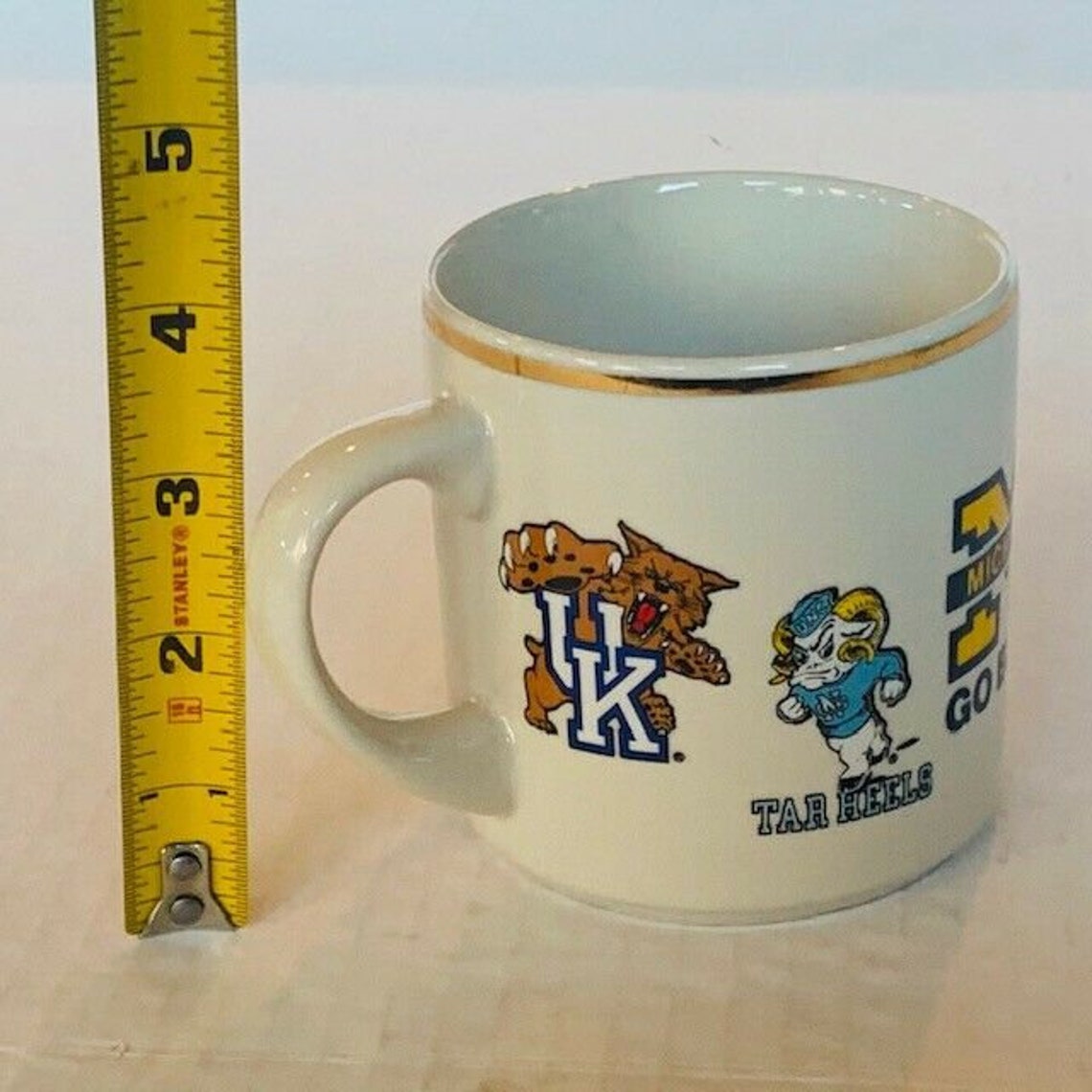 NCAA Coffee Mug Cup college vtg 1993 final four Tar Heels Etsy