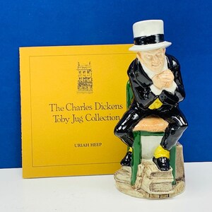 CHARLES DICKENS TOBY jug mug figurine 1979 Franklin Mint collection coa England doulton porcelain wood sons vintage vtg Uriah Heep