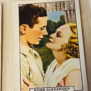 Gallaher Tobacco Card Film Partner Estrella de cine Gloria Stuart Ross Alexander película