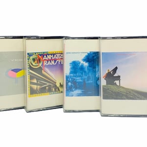 Cassette tapes music songs album hits vtg set vintage pop rock roll 80s mix lot 4 Yes Moody Blues Manhattan Transfer Christine Mcvie
