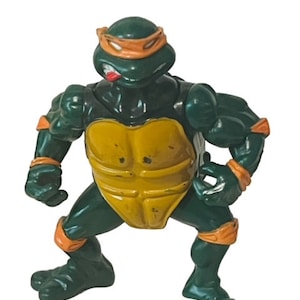 Teenage Mutant Ninja Turtle TMNT Figure Vtg Playmates Michelangelo 1991 tongue