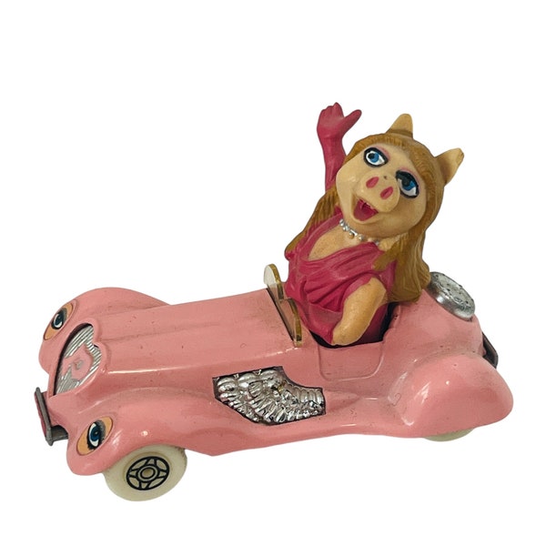 Corgi diecast pink car 1979 Miss Piggy Toy Figure Muppets vtg Jim Henson Gift