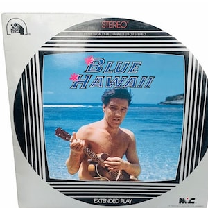 LASER DISC VINTAGE Movie laserdiscs electronic 12 inch 12&quot; original case film 1981 Blue Hawaii Elvis Presley Joan Blackman Nancy Walters