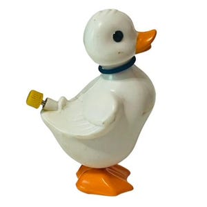 Wind Up Toy Figure Russ Berrie Bandai Tomy 1984 Vtg Plastic White Duck Goose