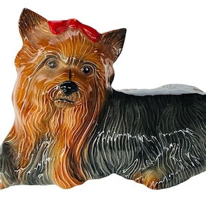 Yorkshire Terrier Yorkie Figurine vtg puppy dog anthropomorphic Markay England