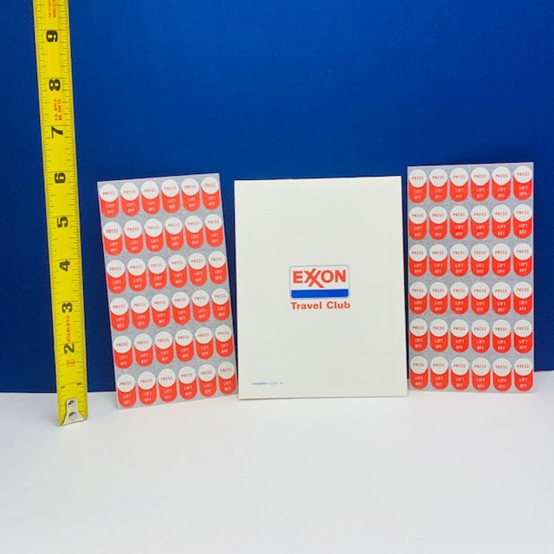 EXXON TOURING SERVICE Advertising Paper Ephemera Vintage 1970s Gas Oil ...
