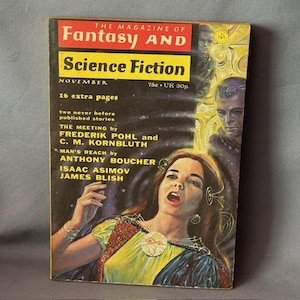 Vintage Science Fiction Fantasy Paperback Book Magazine Sci Fi Space 1957 Pohl