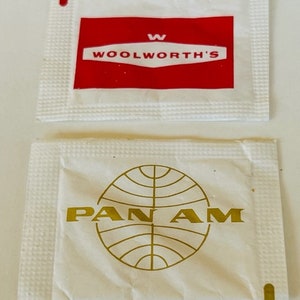 C and H Sugar Packet advertising vintage ephemera diner memorabilia Sign CH motel hotel California CA mixed lot Pan Am Woolworths