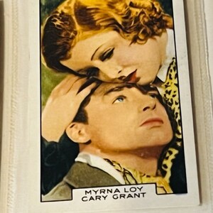Gallaher Tobacco Card Film Partner Estrella de cine Myrna Loy Cary Grant película comercial