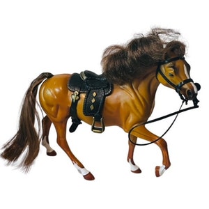 Empire Industries Horse 1992 Mare Pony Model Figure Ponies Plastic saddle Toy AL4