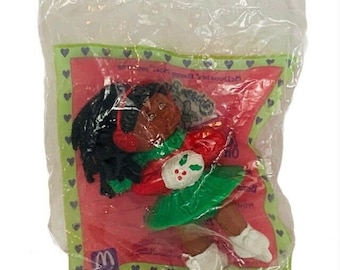 McDonalds Cabbage Patch barnleksaksfigur docka FÖRSEGLAD Jennifer Lauren kul is vtg