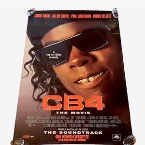 Bioscoop Poster Vintage Lobby Card Reclame Theater Originele ephemera decor 1993 Chris Rock CB4 gouden tanden variatie soundtrack