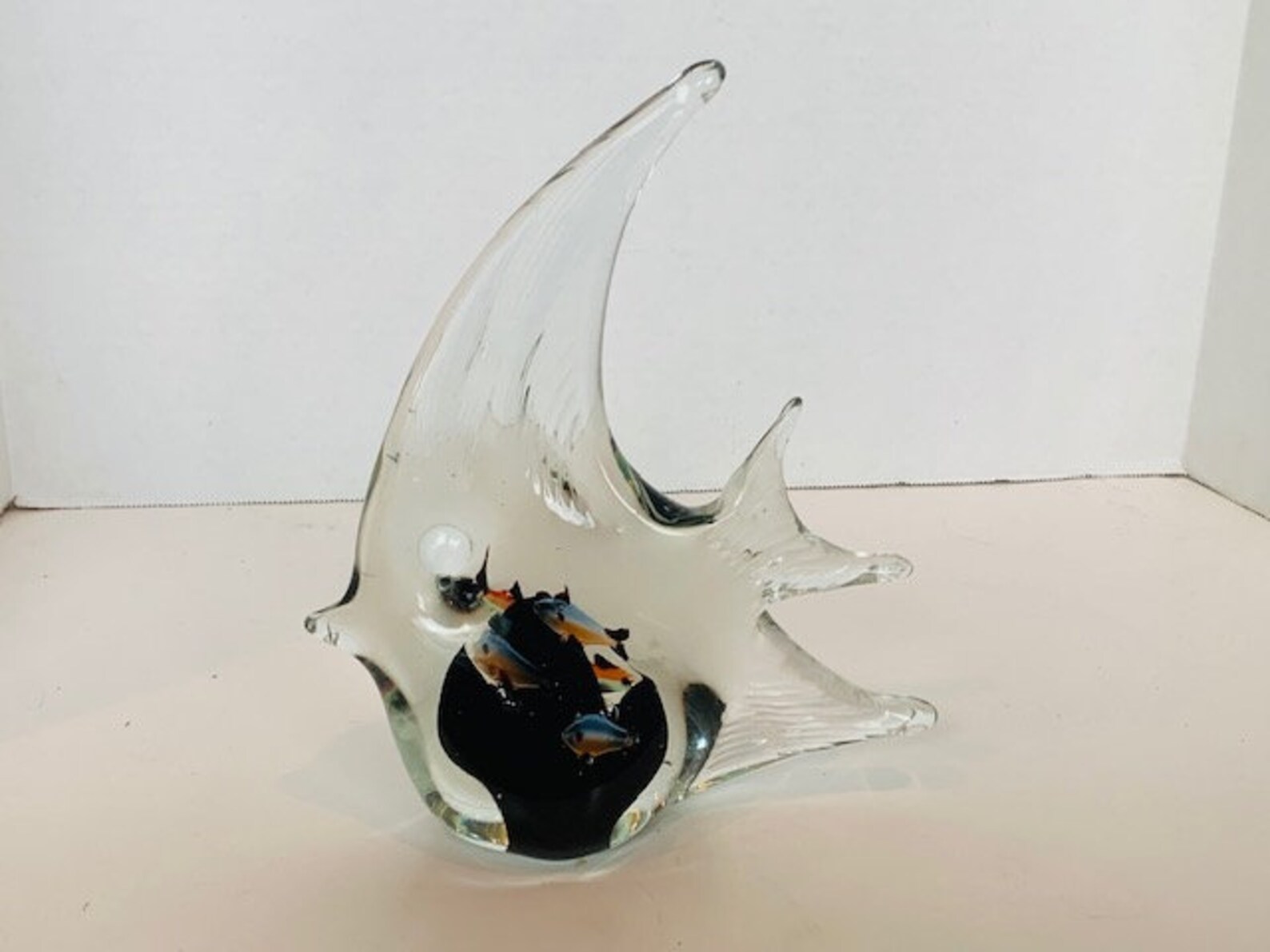 Glass Fish Paperweight Murano art Italy Blue Tropical angel Etsy
