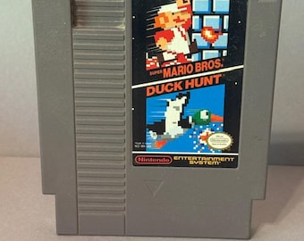 Cartucho de videojuego vintage de Nintendo (NES, 1985), Super Mario Bros. Duck Hunt, Japón
