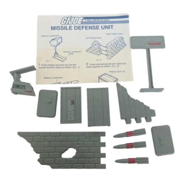 Missile Defense Unit Set Lot 1984 Gi Joe Cobra ARAH Figure Hasbro COMPLETE vtg