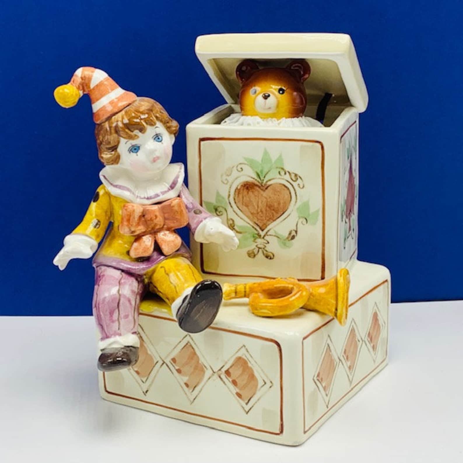 SCHMID MUSIC BOX the Entertainer 1983 Vintage Moving Teddy Etsy