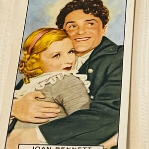 Gallaher Tobacco Card Film Partner Movie Star Joan Bennett Francis Lederer film