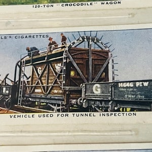 Railroad Card Train Railway Equipment 1938 HO WD Wills Imperial Tunnel Inspect