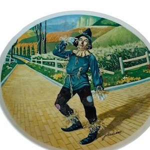 Wizard of Oz Knowles Collectors Plate Auckland Scarecrow If I Only Had Brain vtg