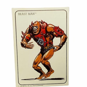 MESTRES UNIVERSO CALENDÁRIO 1986 Mattel He-Man She-Ra esqueleto cartão figura de ação brinquedo arte papel efêmera desenho animado Beast Man