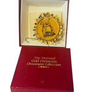 Danbury Mint Hummel Gold Christmas Ornament Goebel Figurine 1986 Telling Secret