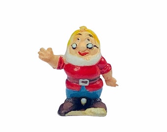 LOUIS MARX DISNEYKINS 1960s vintage walt disney tinykins miniature plastic figure toy collectible Snow White seven 7 dwarfs Doc