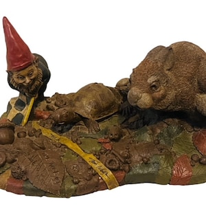 Tom Clark Figur Gnom Elfe SIGNED Cairn Skulptur The Rasse Hase Schildkröte Kaninchen